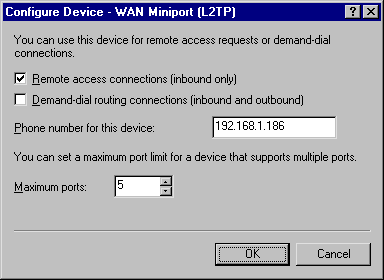 Ports Properties dialog box